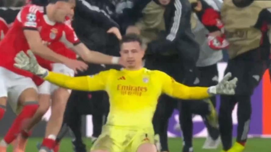 本菲卡门将特鲁宾读秒破门，成欧冠史上第5位取得进球的门将